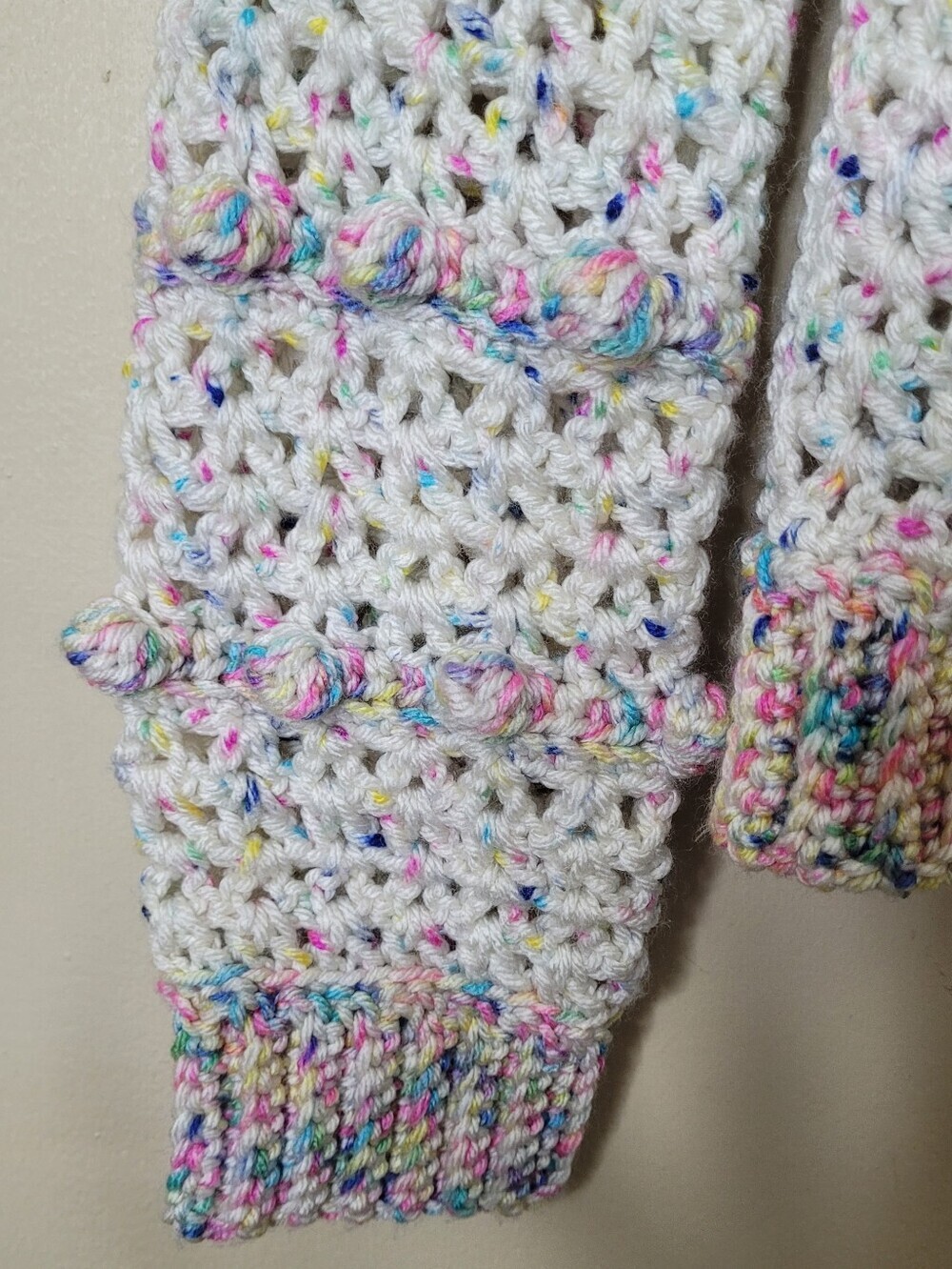Girls Handmade Crochet Cardigan Sweater - Picture 5 of 8